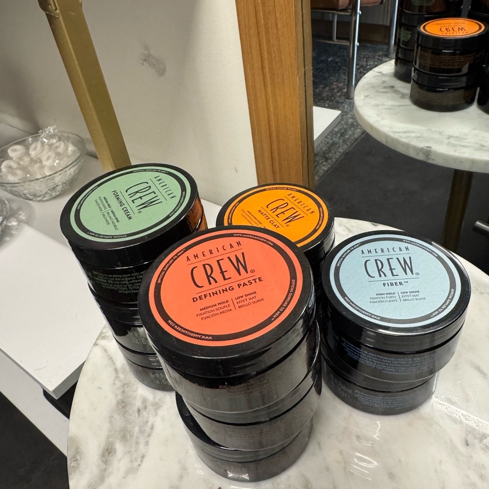 Crew-matte clay, fiber, forming cream, defining paste